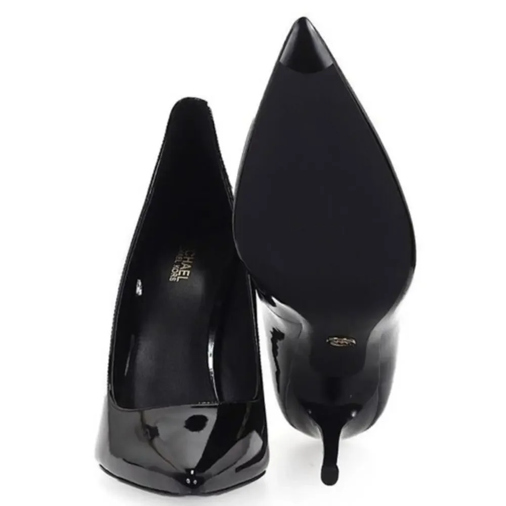NEW $595 Michael Kors Muse Timeless Black Patent Leather Stiletto Pumps Size 9